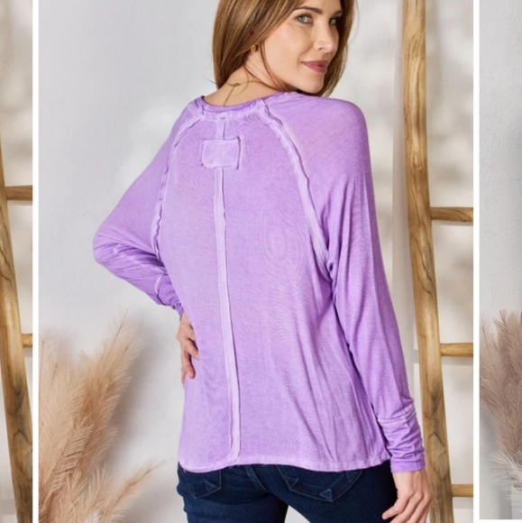 Lavender Long Sleeve Top - Picture 2 of 5